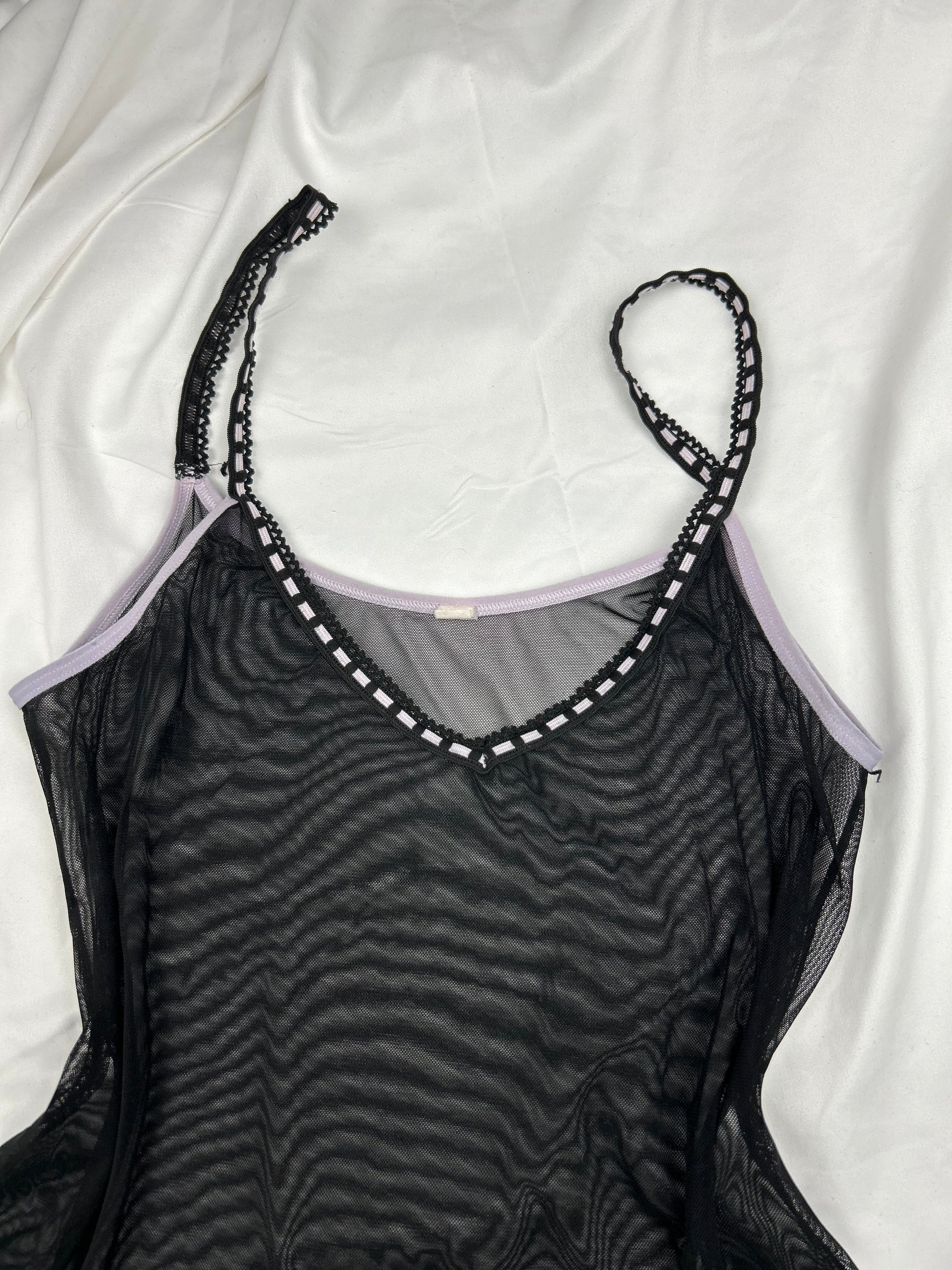 Black mesh cami top (S/M)
