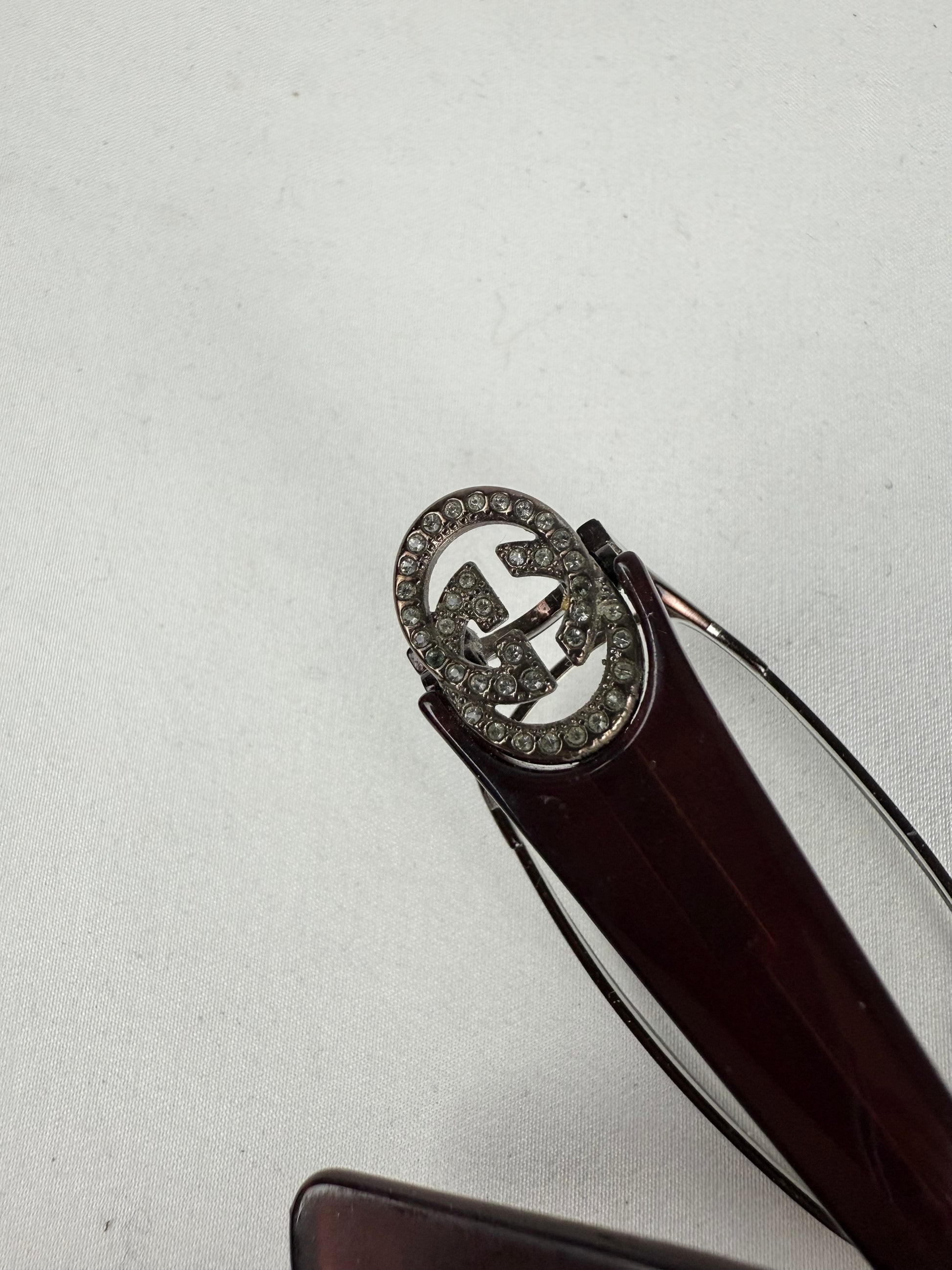 Burgundy & silver logo office glasses (with prescription)