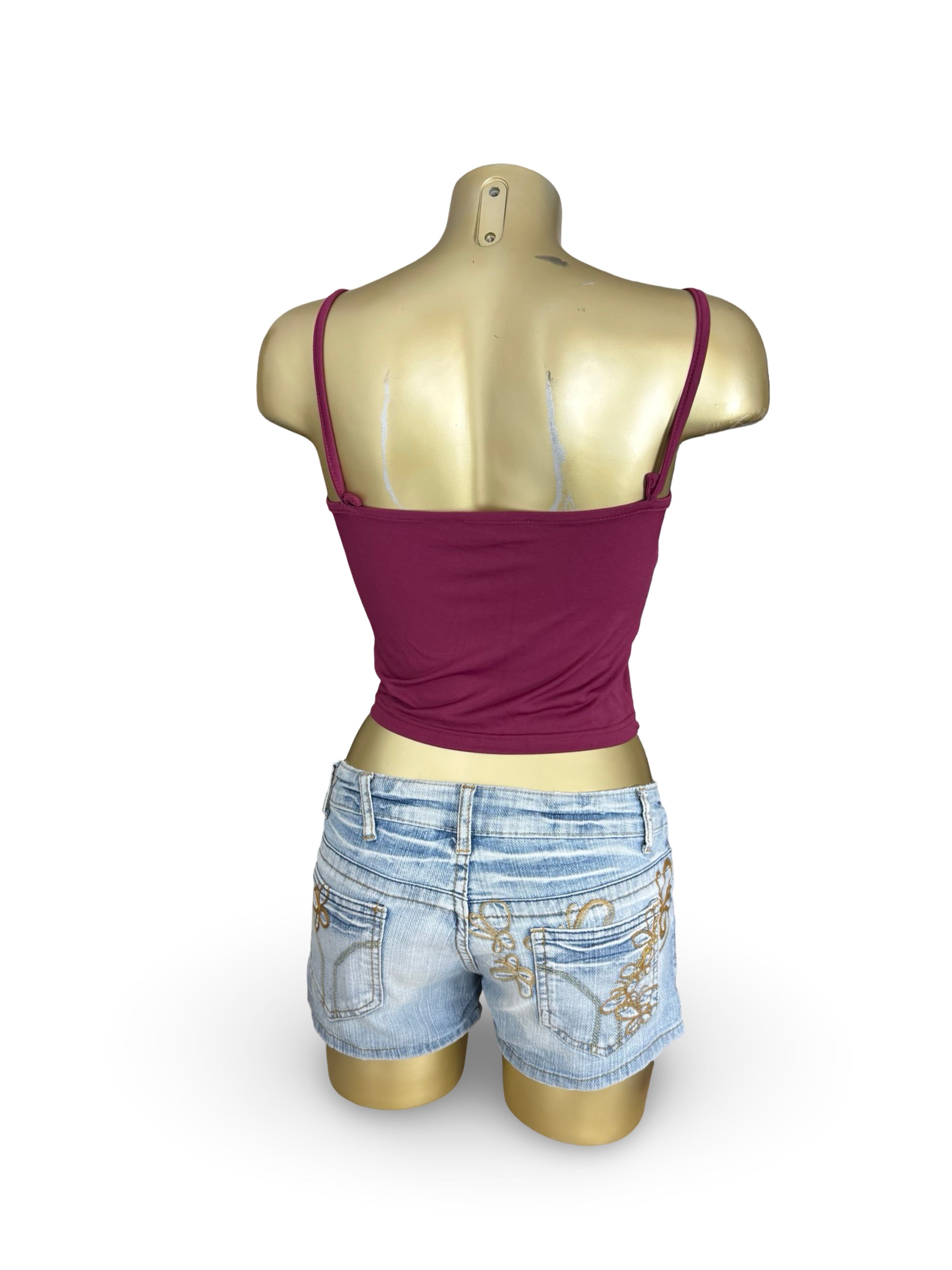 Purple tight fit cami top (M)