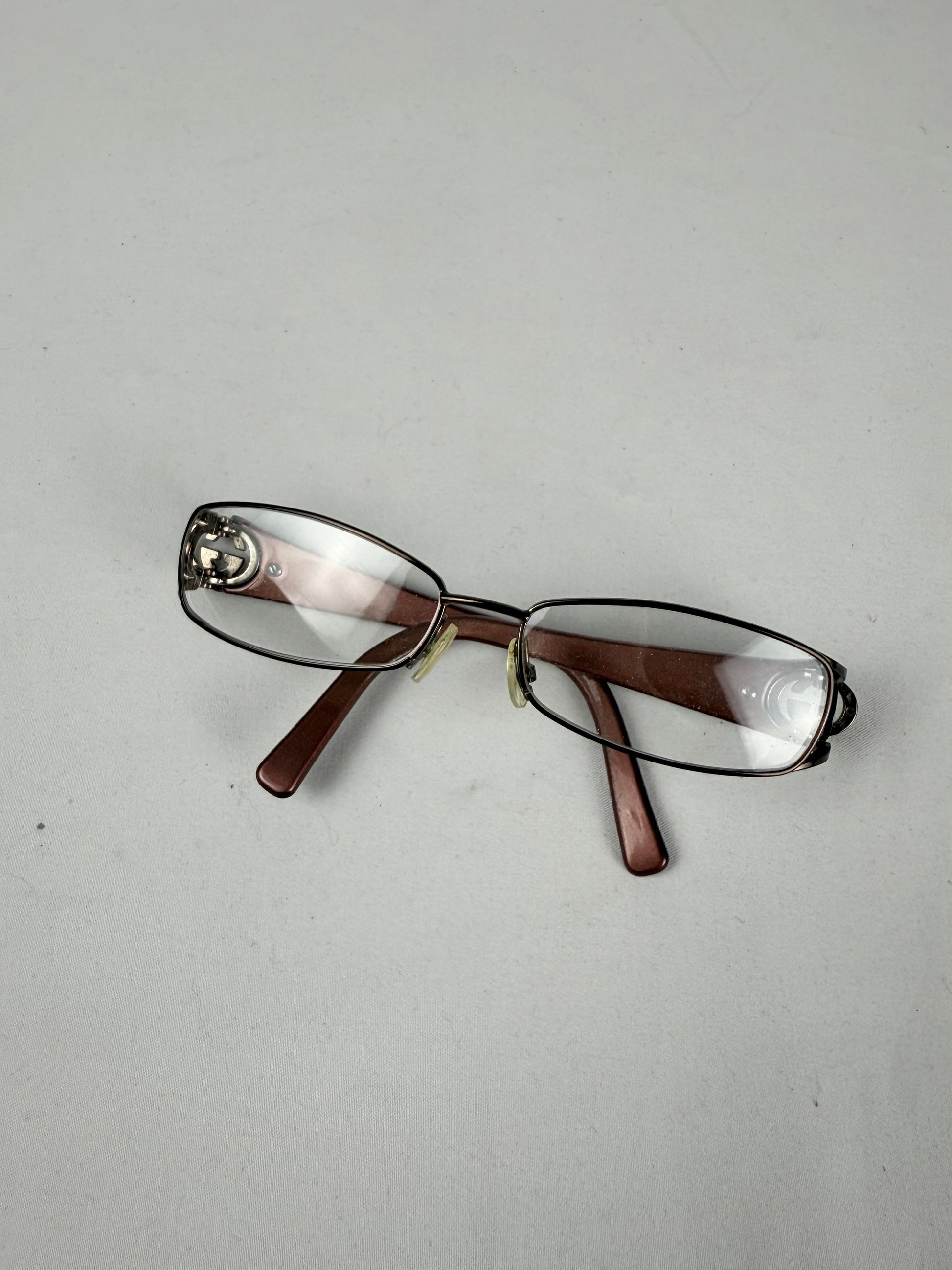Burgundy & silver logo office glasses (with prescription)