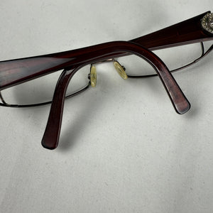 Burgundy & silver logo office glasses (with prescription)