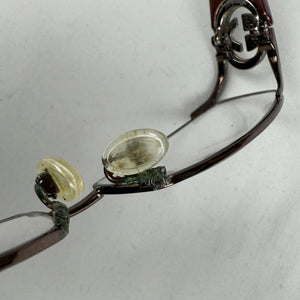 Burgundy & silver logo office glasses (with prescription)