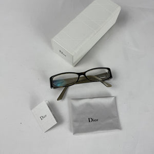 Beige silver logo office glasses (with prescription)