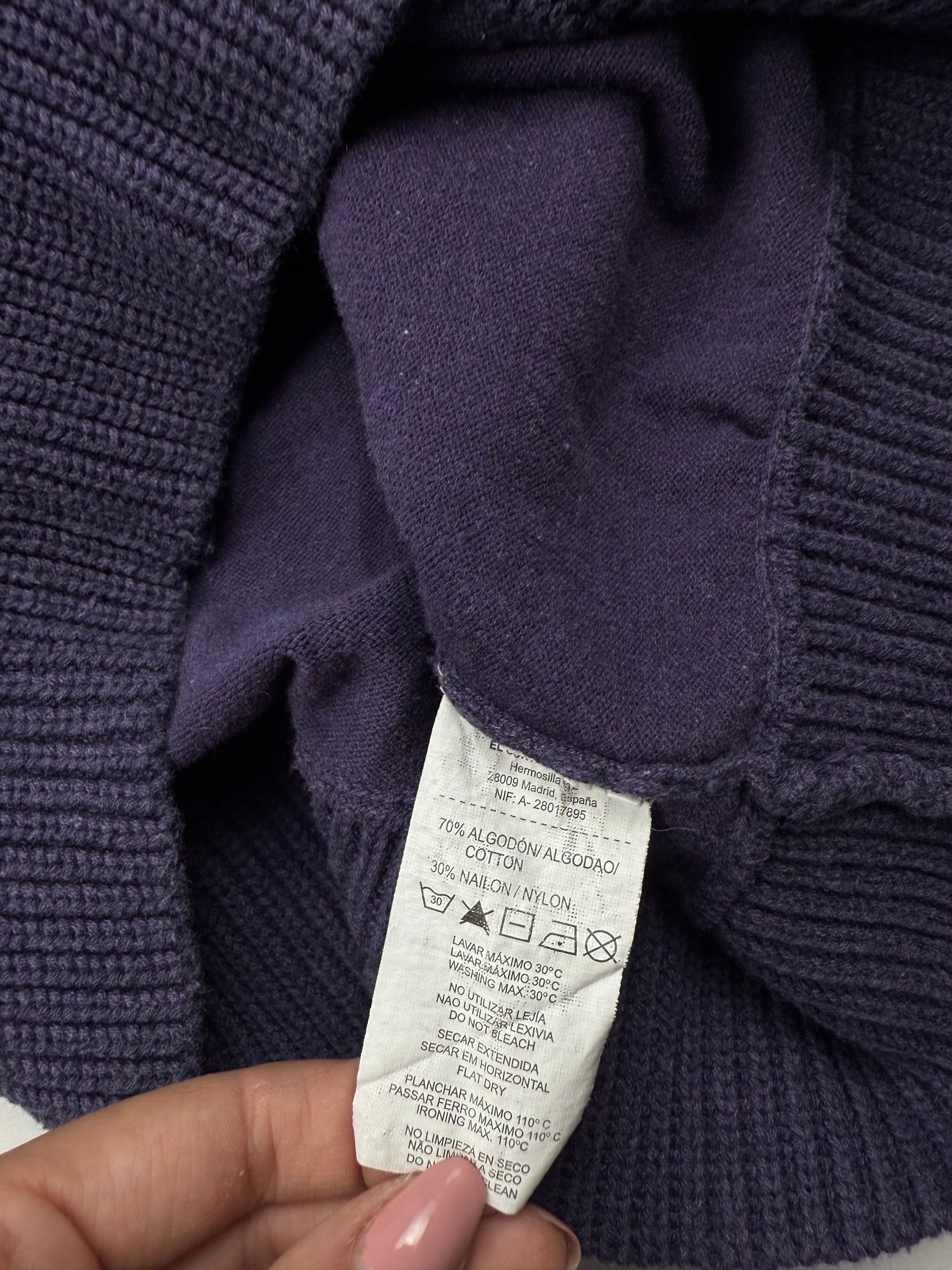 Purple turtleneck jumper (M)