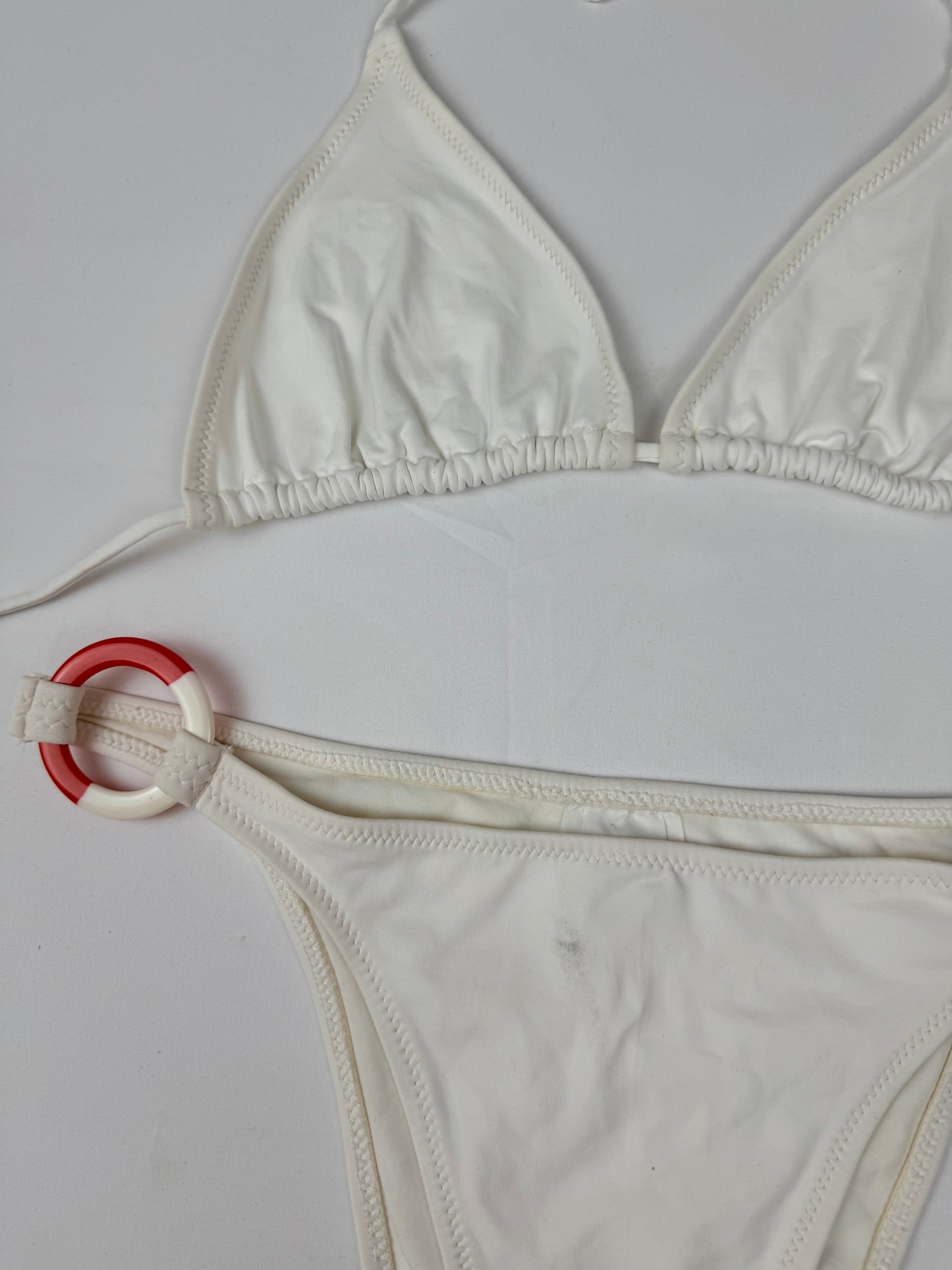 White low rise bikini set (XL)
