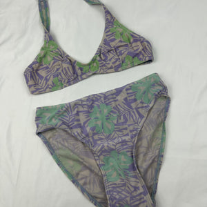 Lilac graphic bikini set (S)