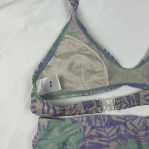 Lilac graphic bikini set (S)