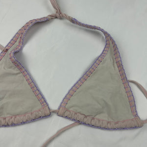 Lilac embroidered bikini top (S/M)