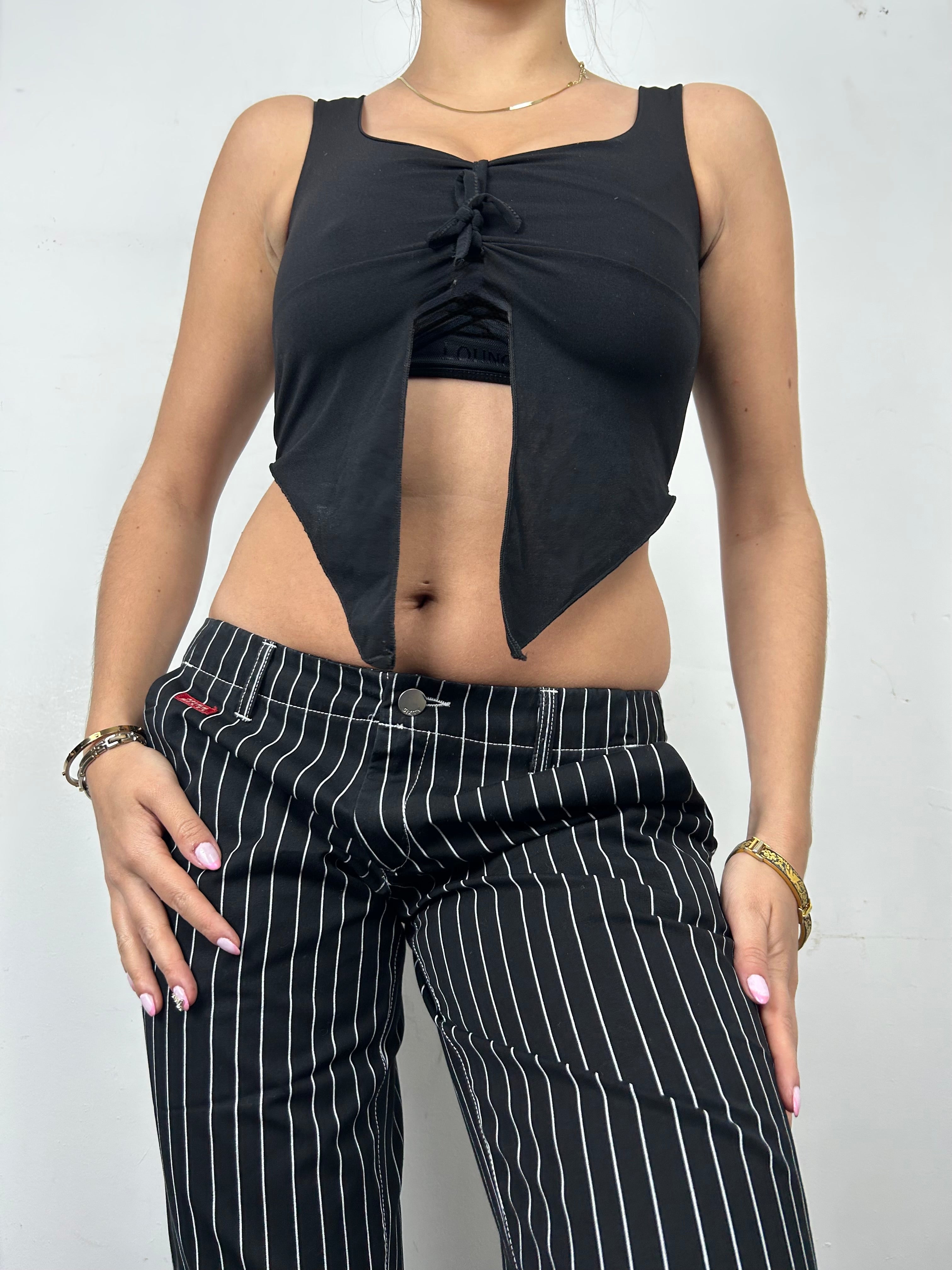 Black open front top (XS)