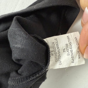 Black embroidered pearls cami top (S)