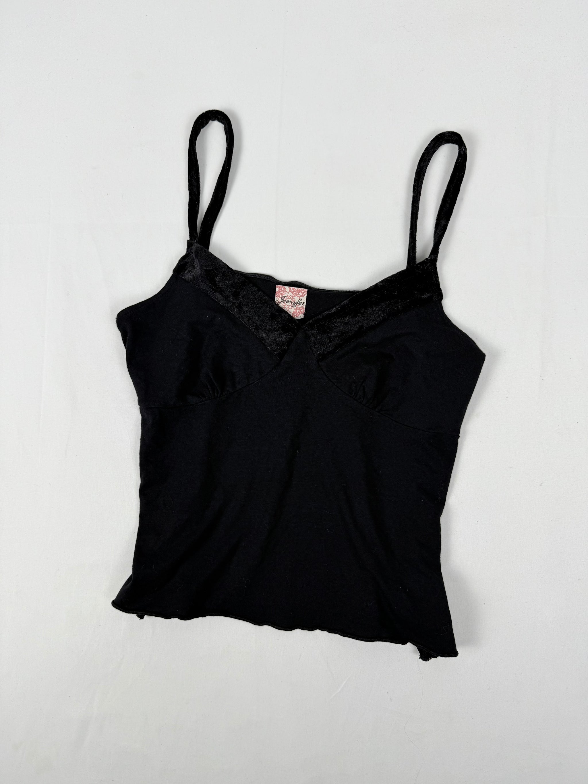 Black velvet cami top (M/L)