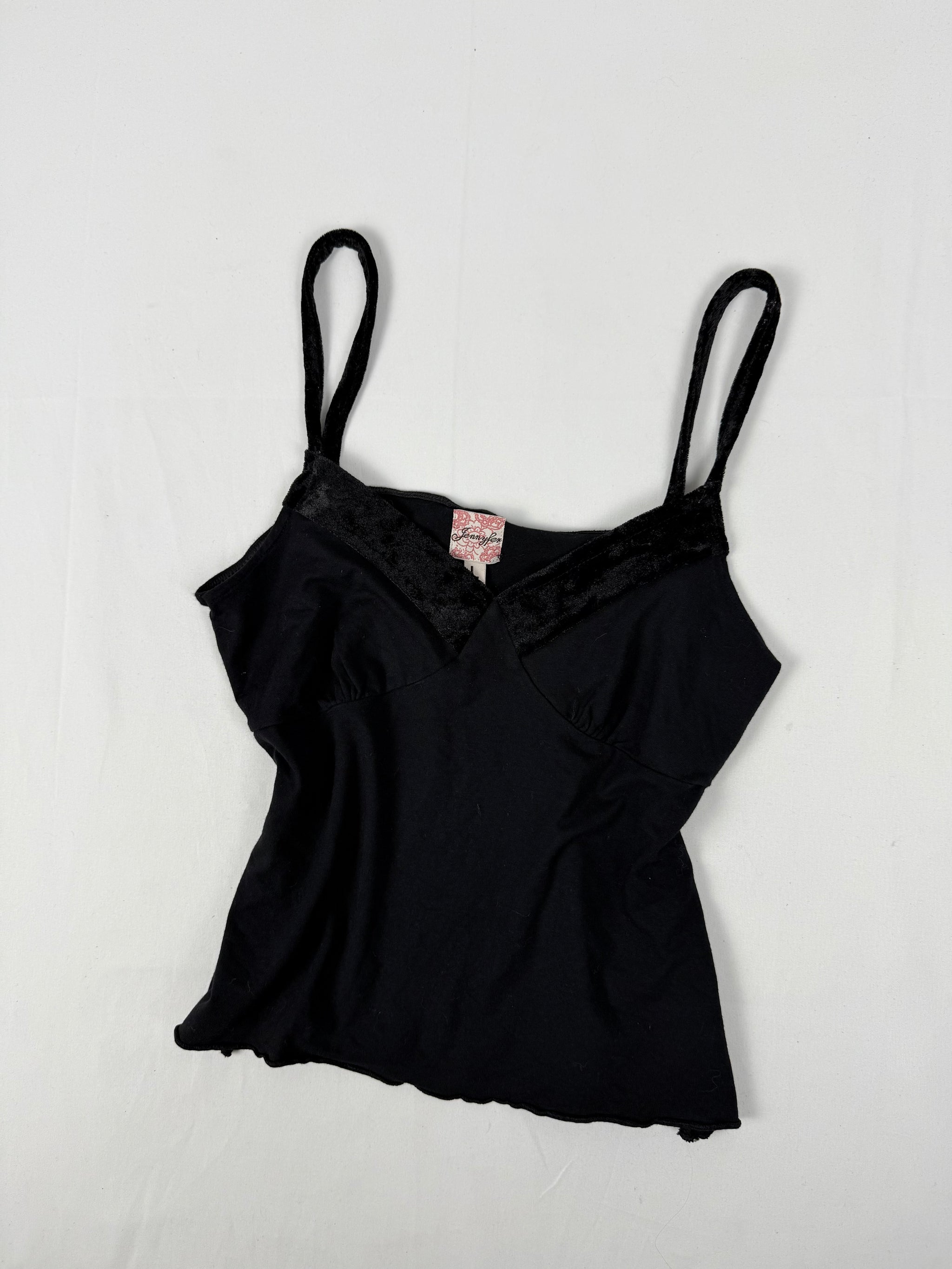 Black velvet cami top (M/L)