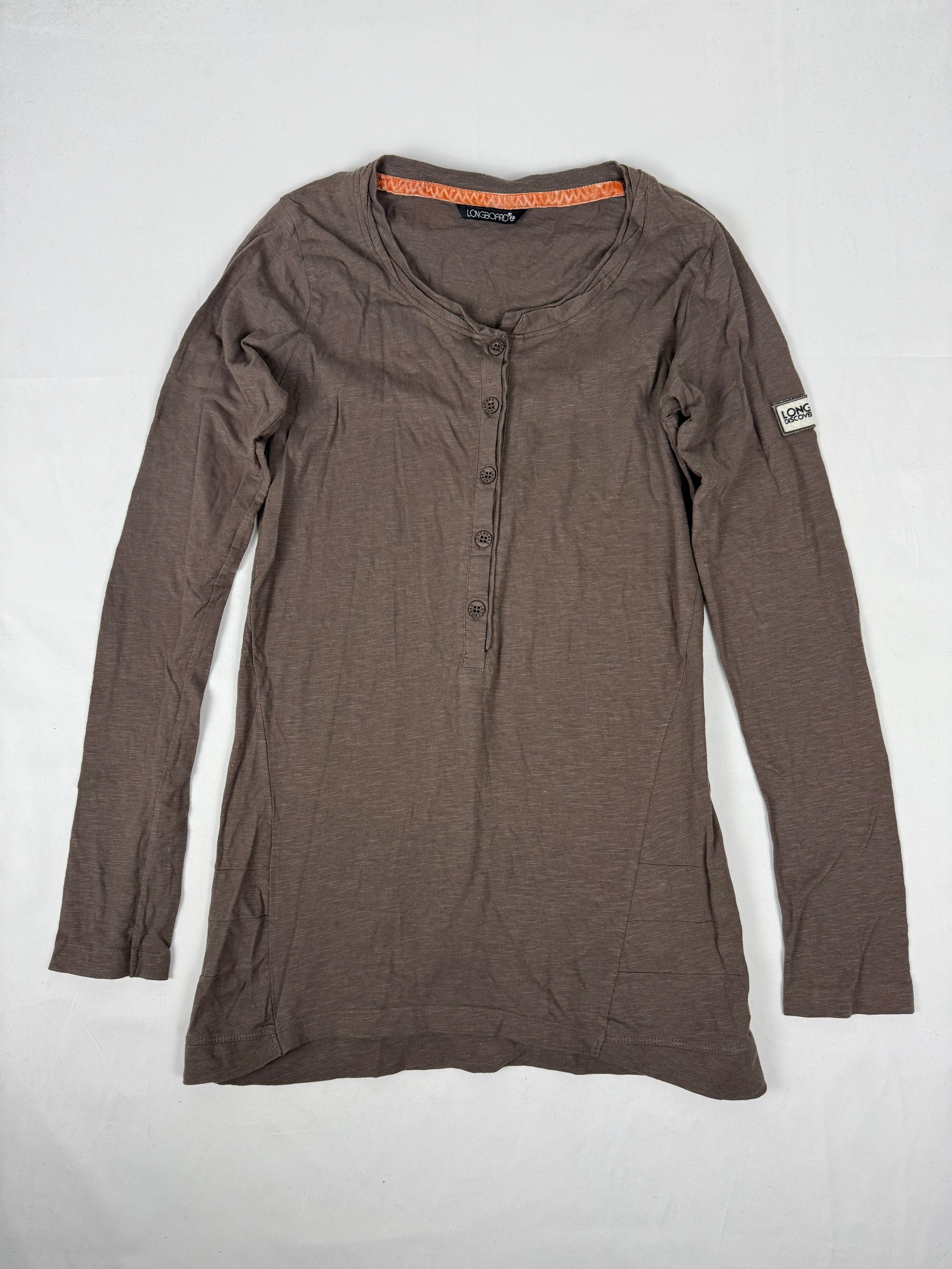 Brown 100% cotton long sleeves top (M/L)