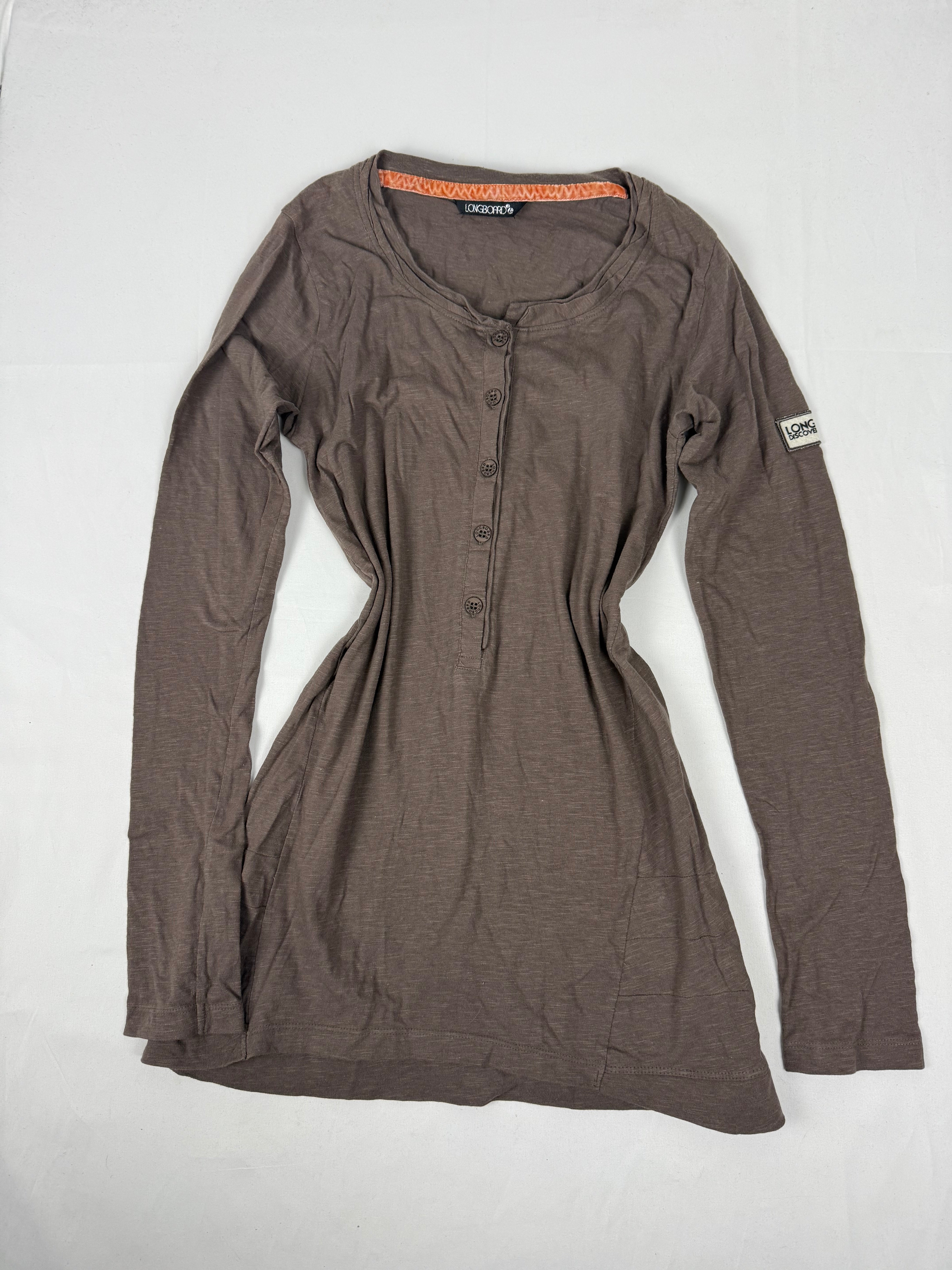 Brown 100% cotton long sleeves top (M/L)