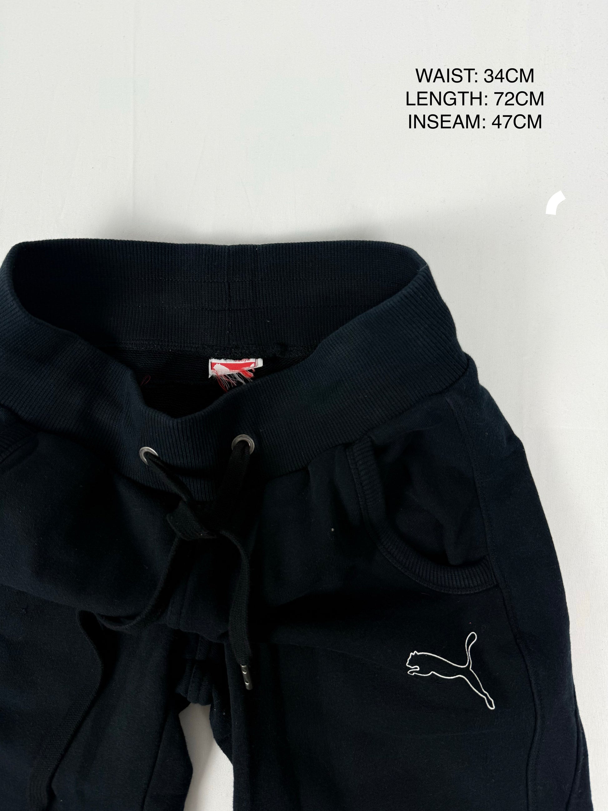 Black low rise cotton capri joggers pants (XS/S)