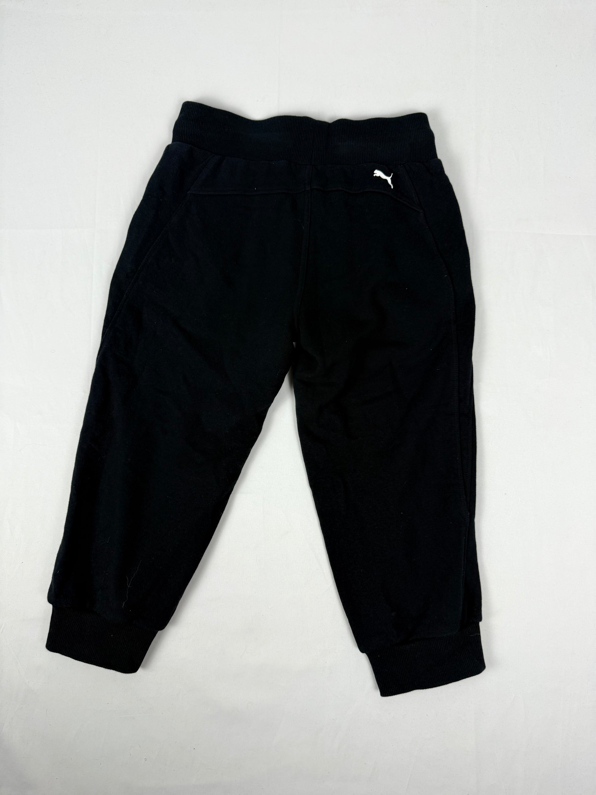 Black low rise cotton capri joggers pants (XS/S)