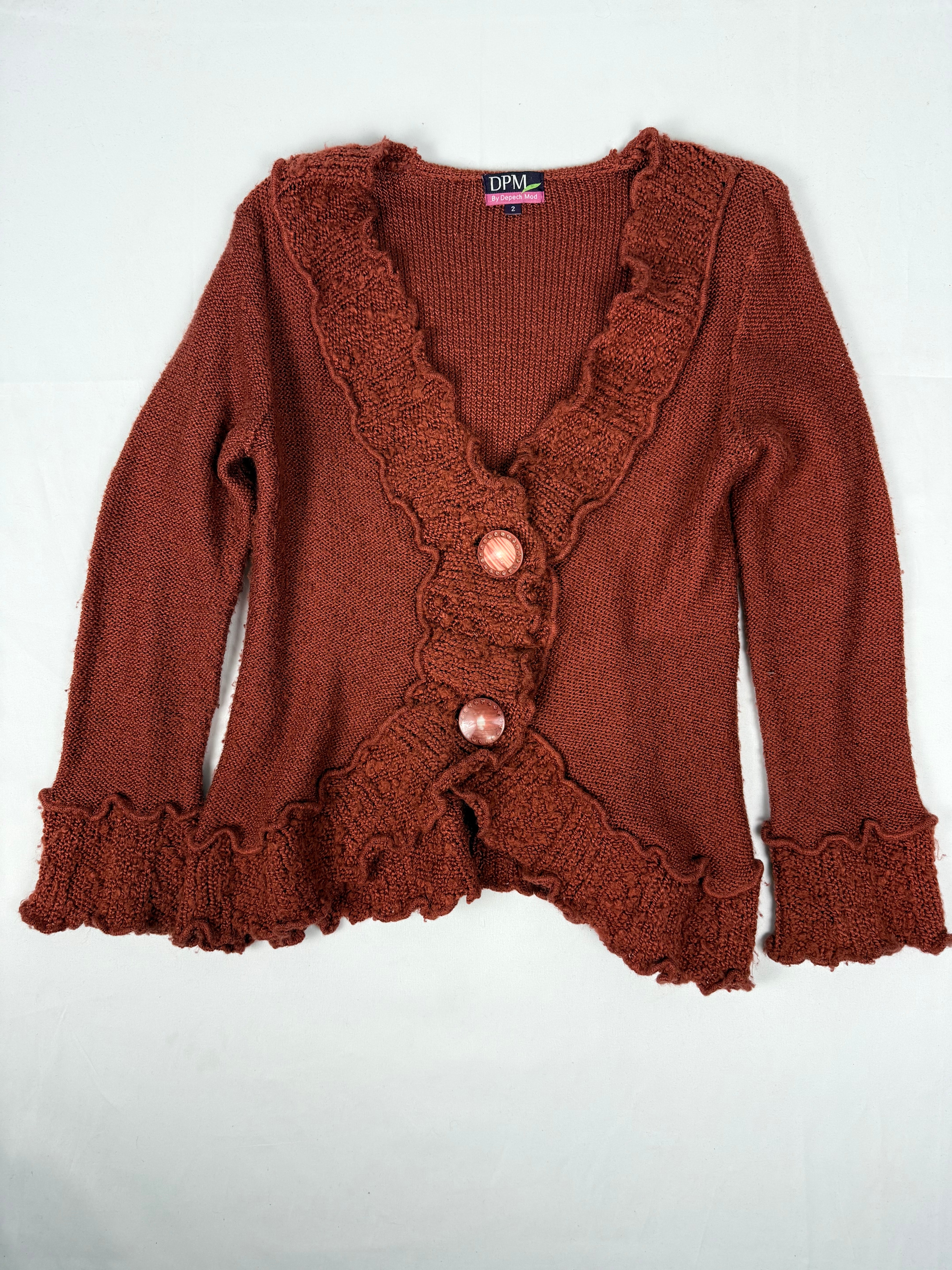 Orange ruffles bolero jumper (M)