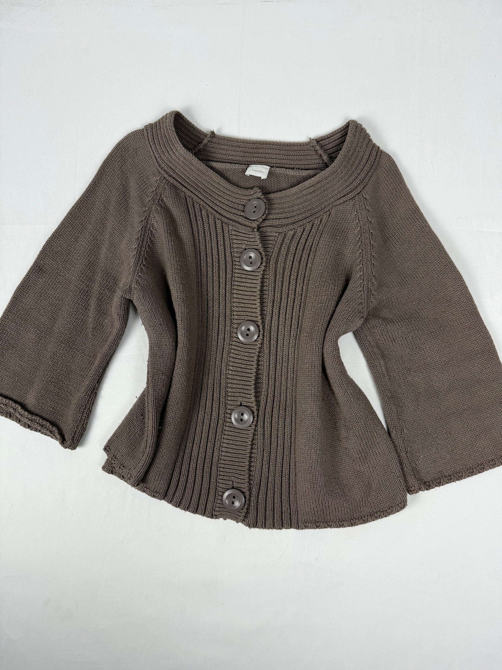 Khaki cardigan jumper (XL)