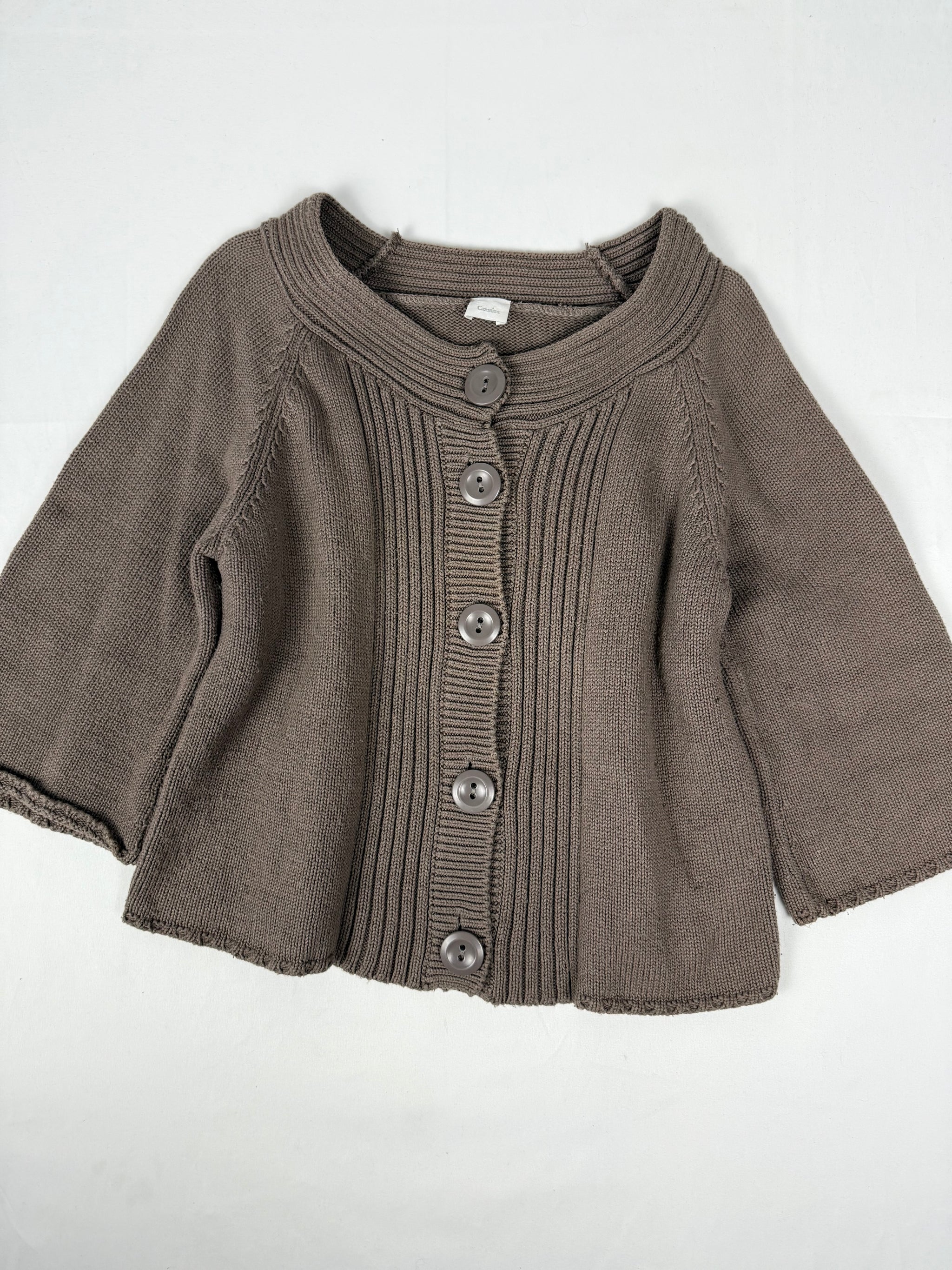 Khaki cardigan jumper (XL)