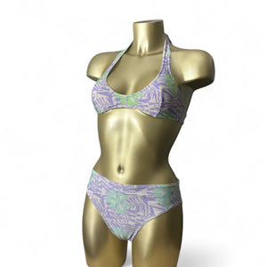Lilac graphic bikini set (S)