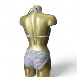Lilac graphic bikini set (S)