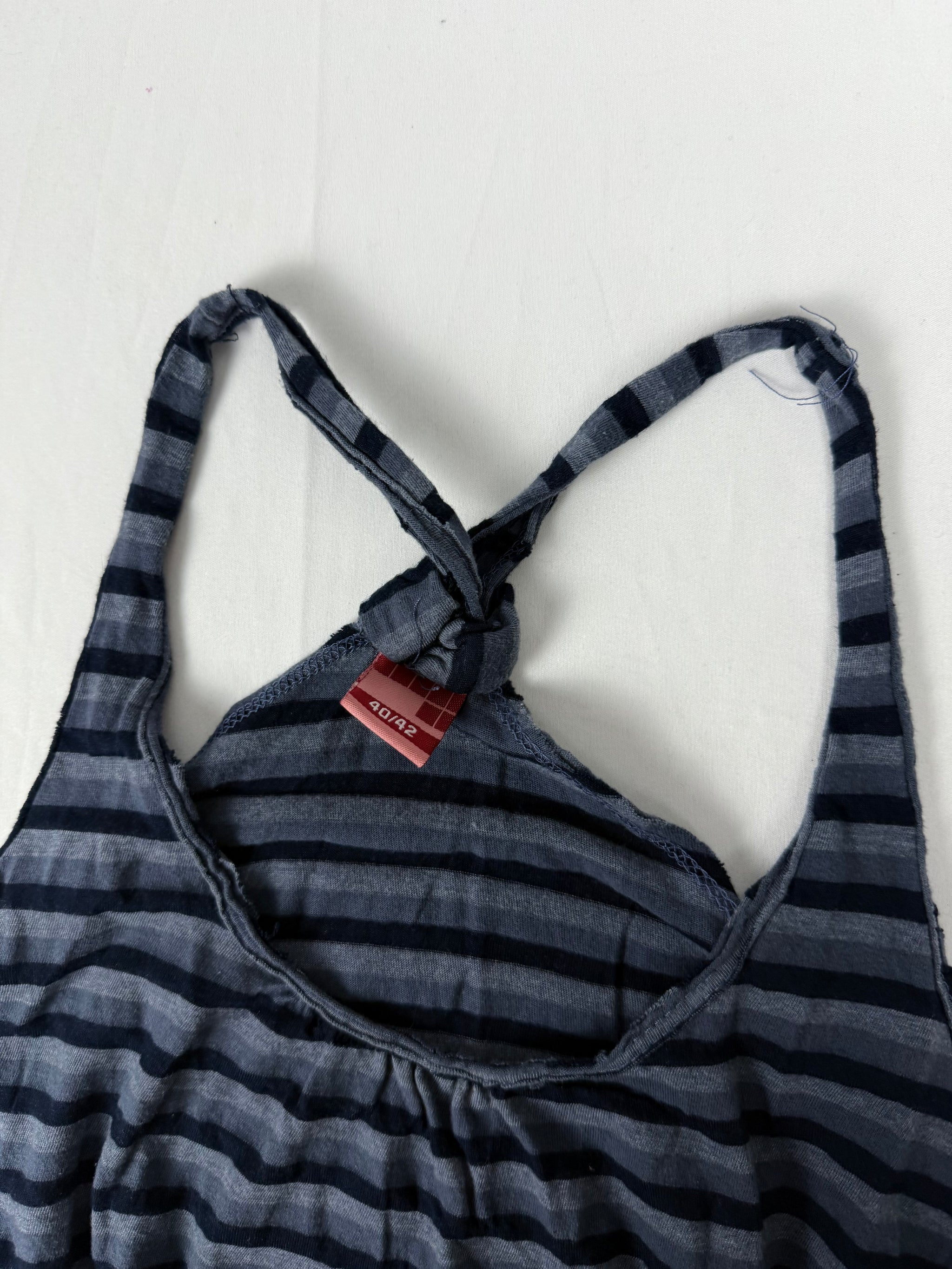 Navy striped 100% cotton top (XL)