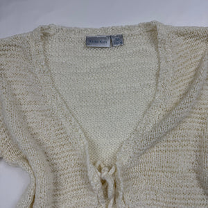 Cream knitted tie up bolero jumper (XS)