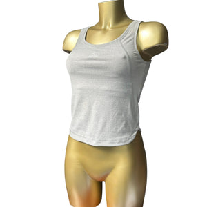 Grey tight fit tank top with bra (S)