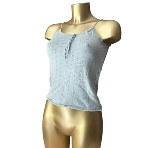 Baby blue knitted cami  top (S/M)