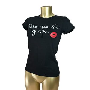 Black graphic cotton tee (M/L)