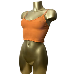 Orange stretchy cami top (XS/S)