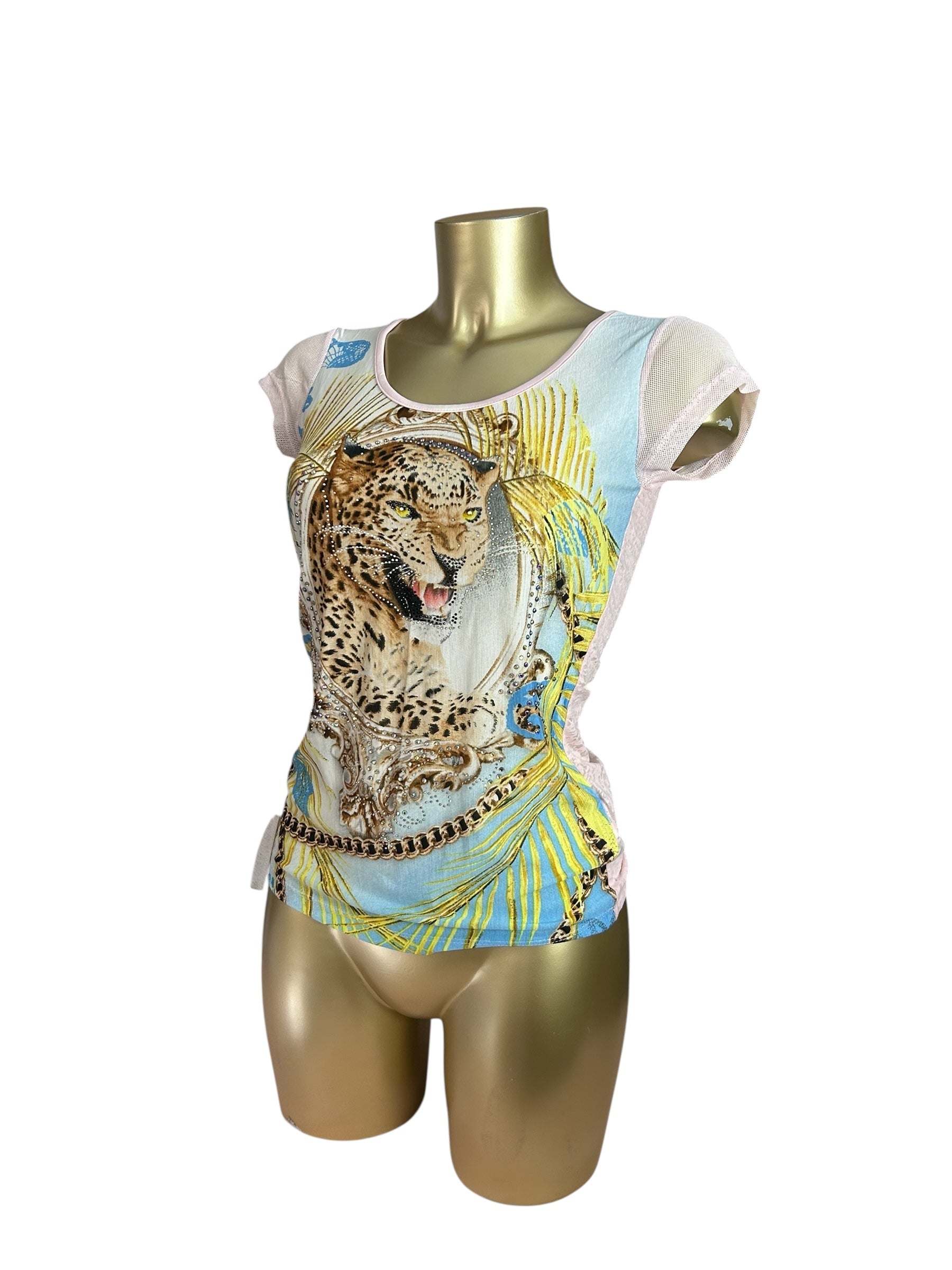 Multicolor tiger logo tee (S/M)