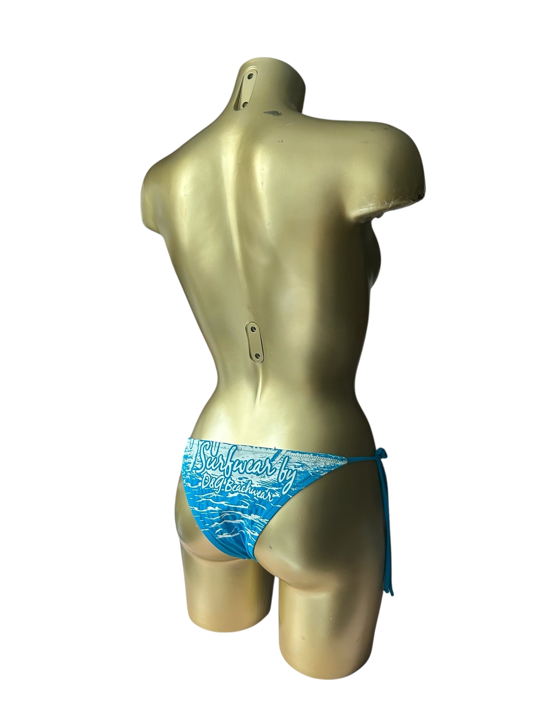 Blue graphic bikini bottom (S)