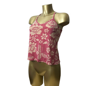 Pink floral cami top (S/M)