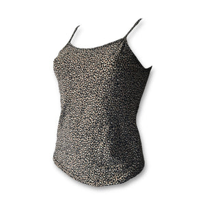 Beige panther cotton cami top (S/M)