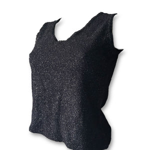 Black glitters knitted tank top (S/M)