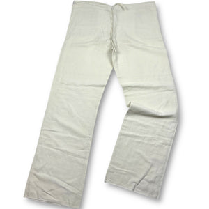 White linen low rise baggy pants (XL)