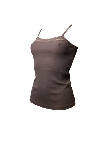 Purple lace detail cami top (S/M)