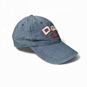 Blue denim logo cap