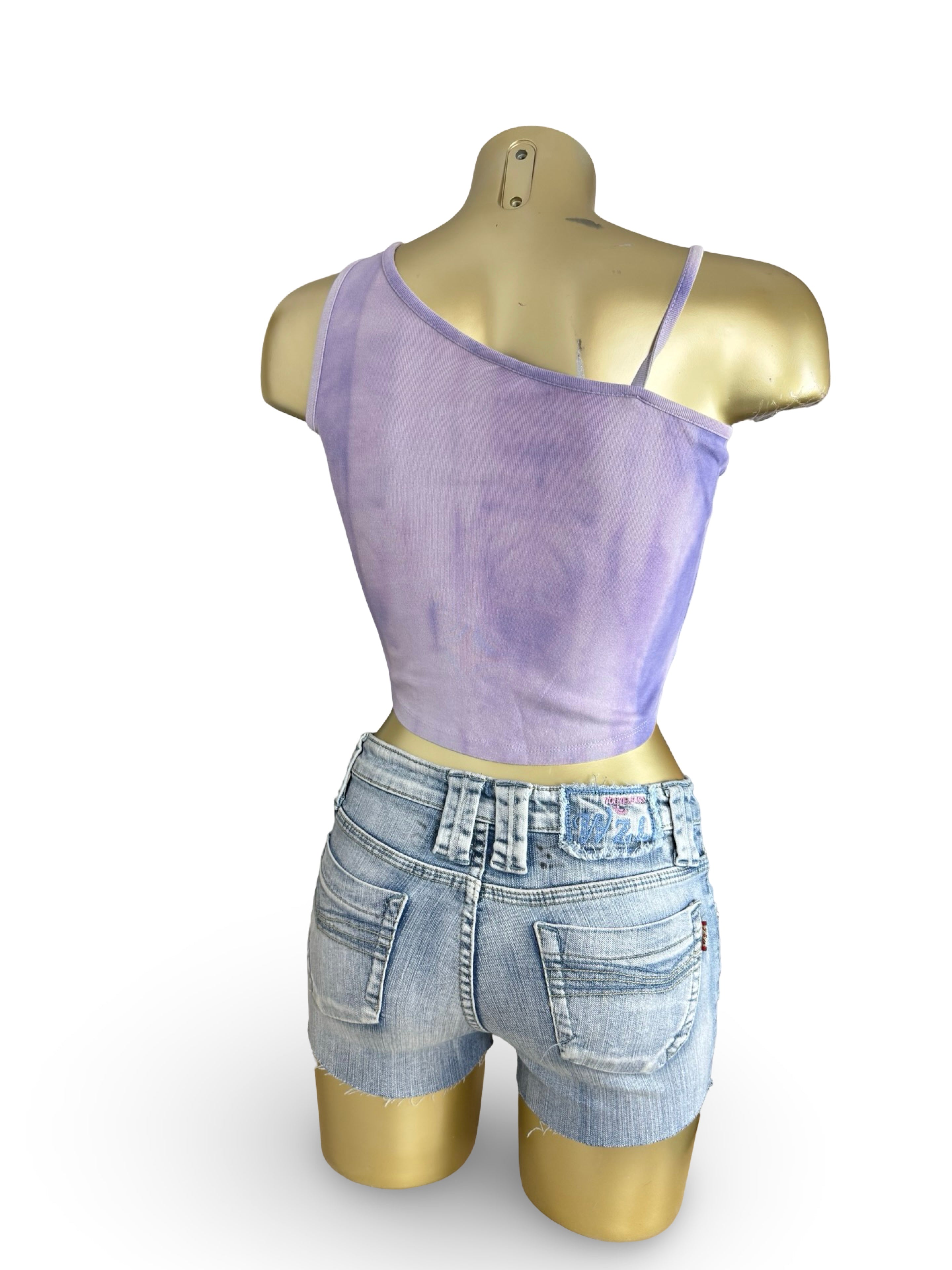 Lilac tight fit cotton top (XS)