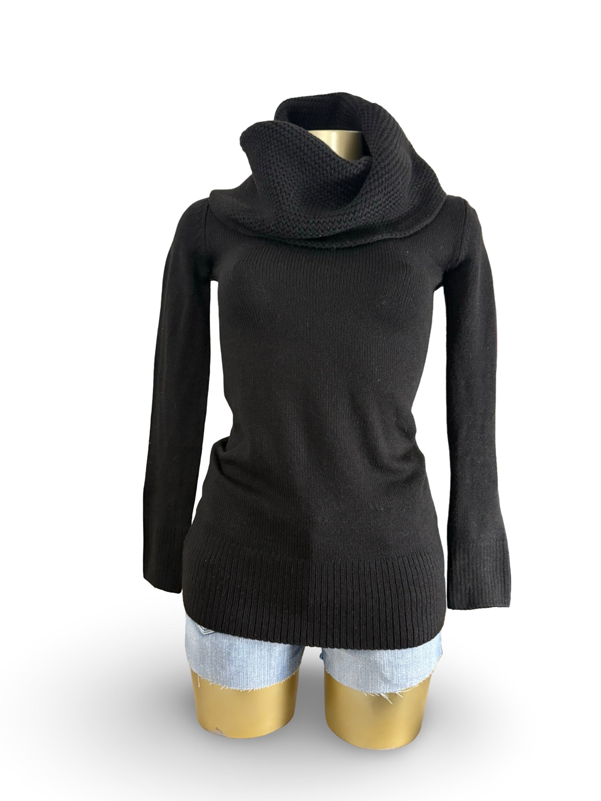 Black maxi turtleneck jumper (XS/S)