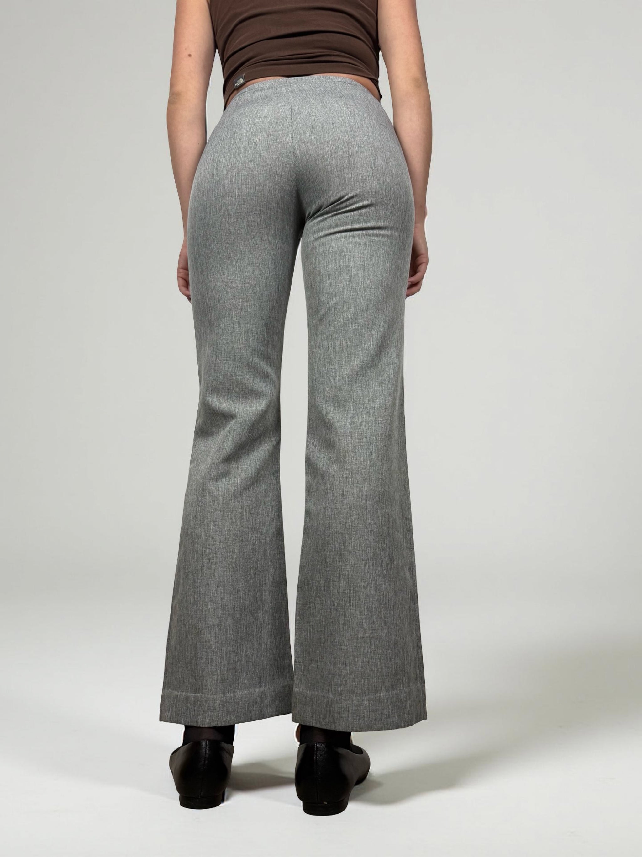 Grey office flare bootcut pants (S)