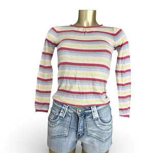 Multicolor striped cotton jumper (XS)
