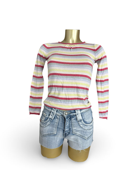 Multicolor striped cotton jumper (XS)