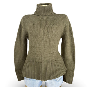 Khaki turtleneck jumper (M/L)