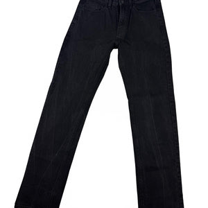 Black denim mid rise baggy pants (S/M)