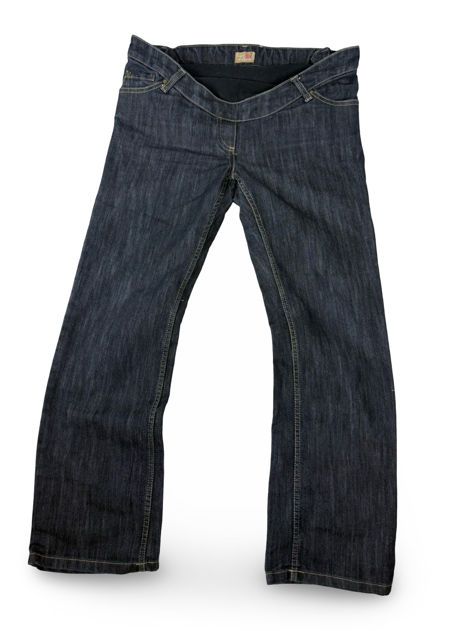 Blue navy stretchy low waist denim bootcut pants (XL)