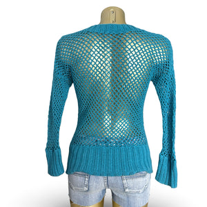 Blue fishnet jumper (S/M)