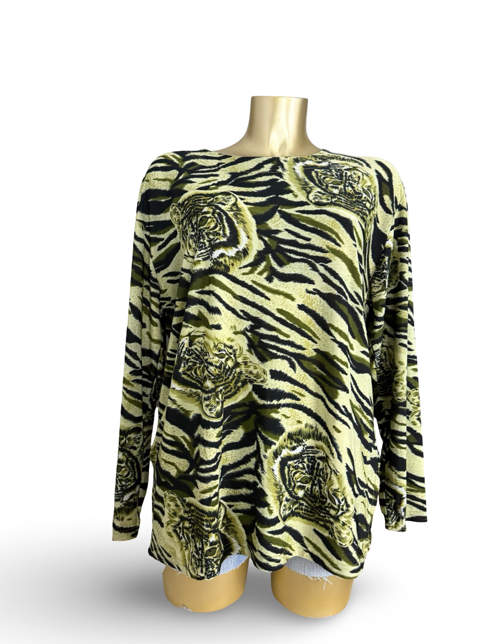 Khaki panther long sleeves top (XXL)