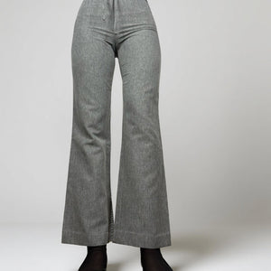 Grey office flare bootcut pants (S)